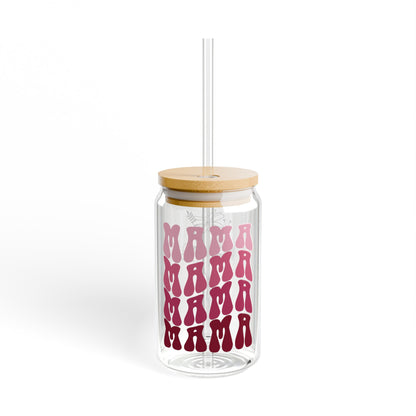 MAMA Sipper Glass with Bamboo Lid, 16oz