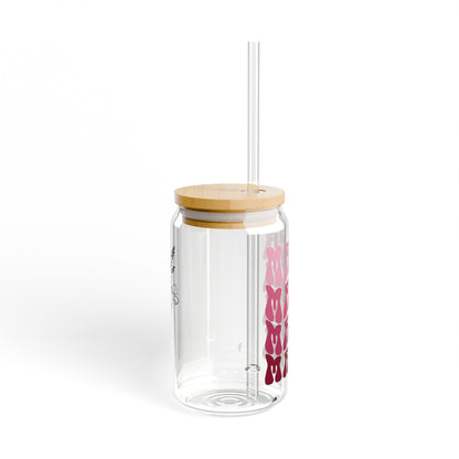 MAMA Sipper Glass with Bamboo Lid, 16oz