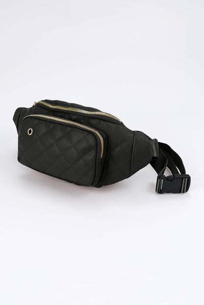 Brown Rhombus Pattern Simple Waist Bag - Nicole Lee Apparel