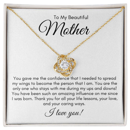 To My Beautiful Mother - Love Knot Necklace - Nicole Lee Apparel