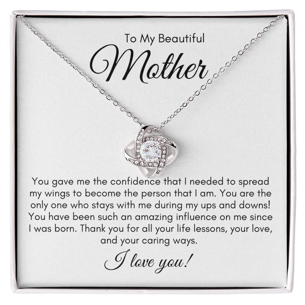 To My Beautiful Mother - Love Knot Necklace - Nicole Lee Apparel