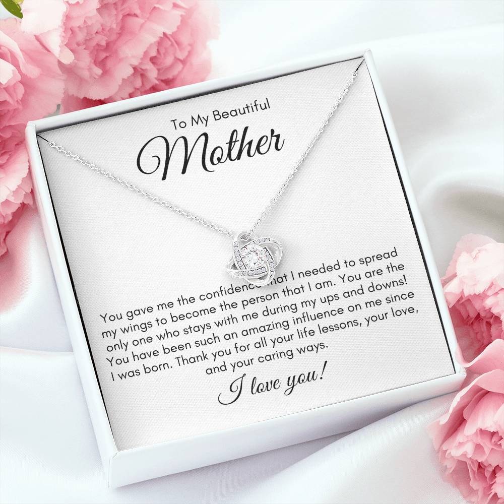 To My Beautiful Mother - Love Knot Necklace - Nicole Lee Apparel