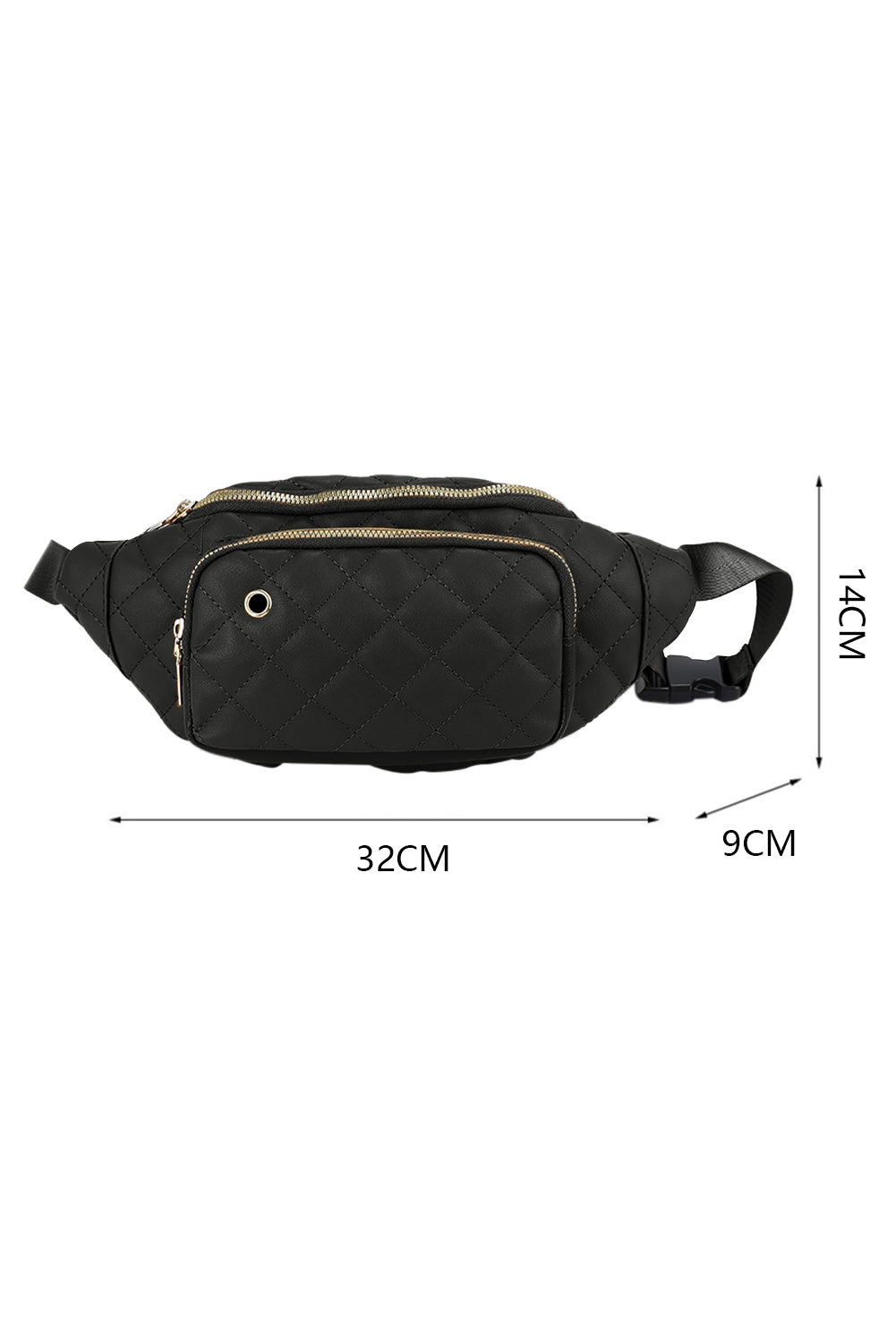 Brown Rhombus Pattern Simple Waist Bag - Nicole Lee Apparel