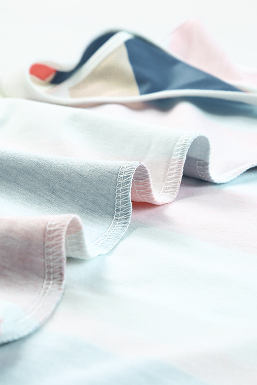 Multicolor Striped Color Block Ribbed Knit Lace-up Slit Tank Dress - Nicole Lee Apparel