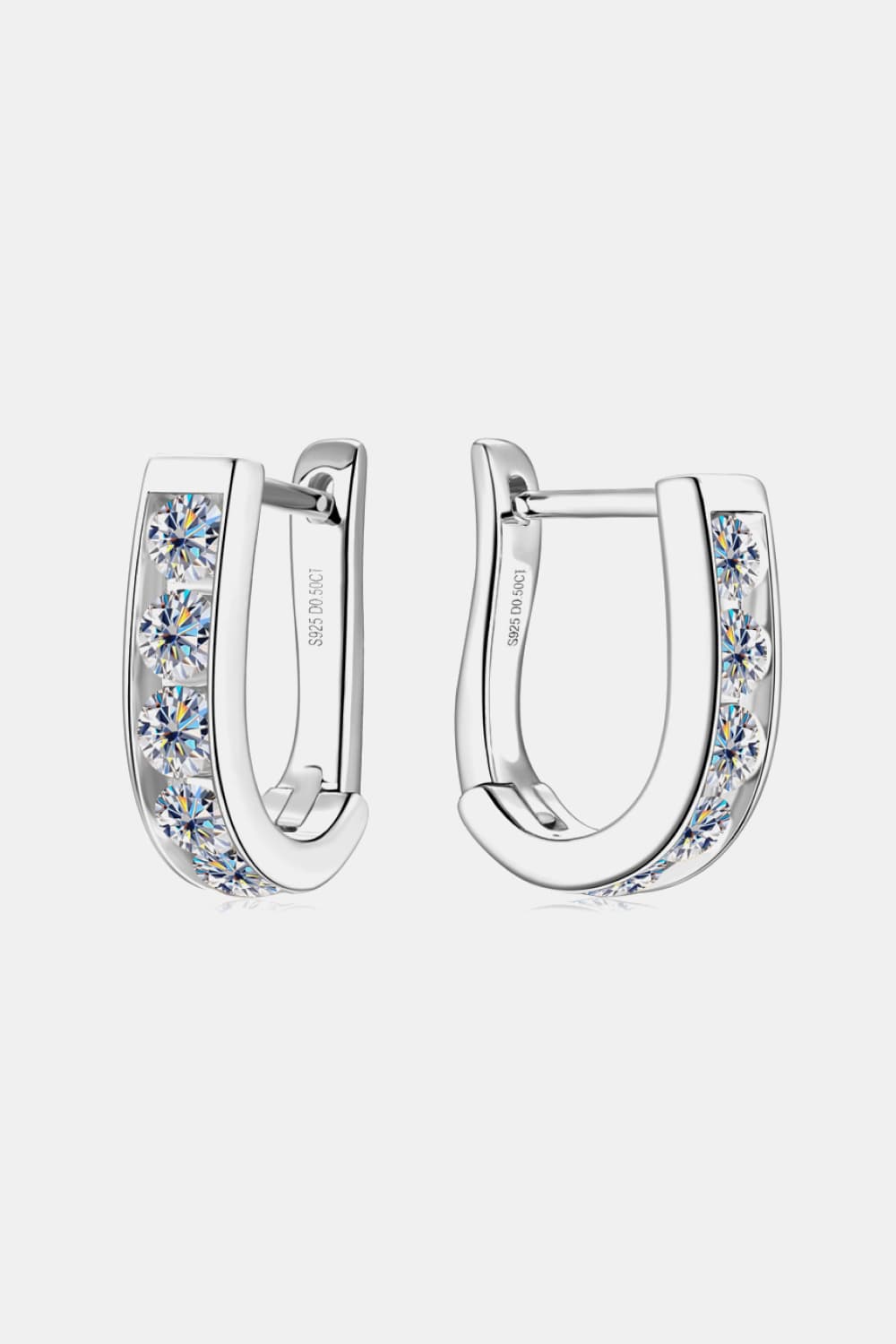 1 Carat Moissanite 925 Sterling Silver Earrings - Nicole Lee Apparel