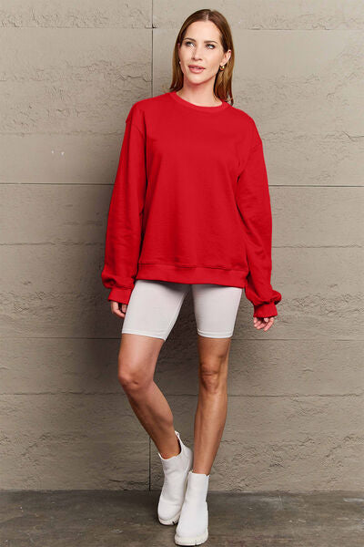 Simply Love Full Size IF I'M TOO MUCH THEN GO FIND LESS Round Neck Sweatshirt - Nicole Lee Apparel