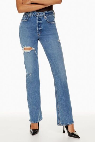 Distressed Straight Jeans with Pockets - Nicole Lee Apparel