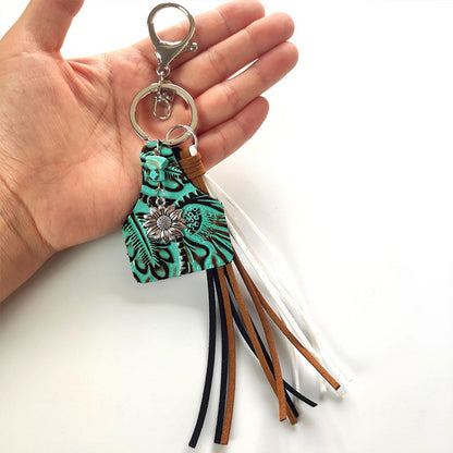 Turquoise Fringe Detail Key Chain - Nicole Lee Apparel