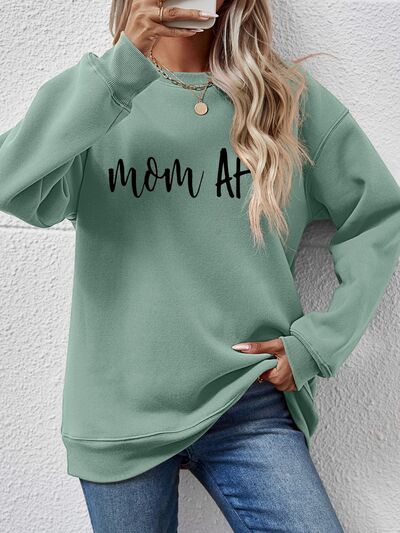 Letter Graphic Dropped Shoulder Sweatshirt - Nicole Lee Apparel