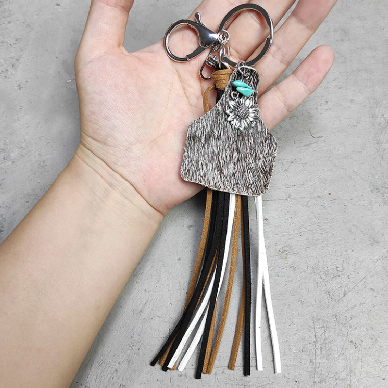 Turquoise Fringe Detail Key Chain - Nicole Lee Apparel