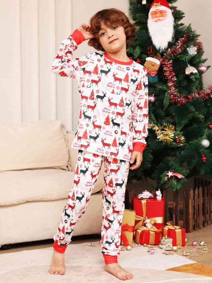 Reindeer Print Top and Pants Set - Nicole Lee Apparel