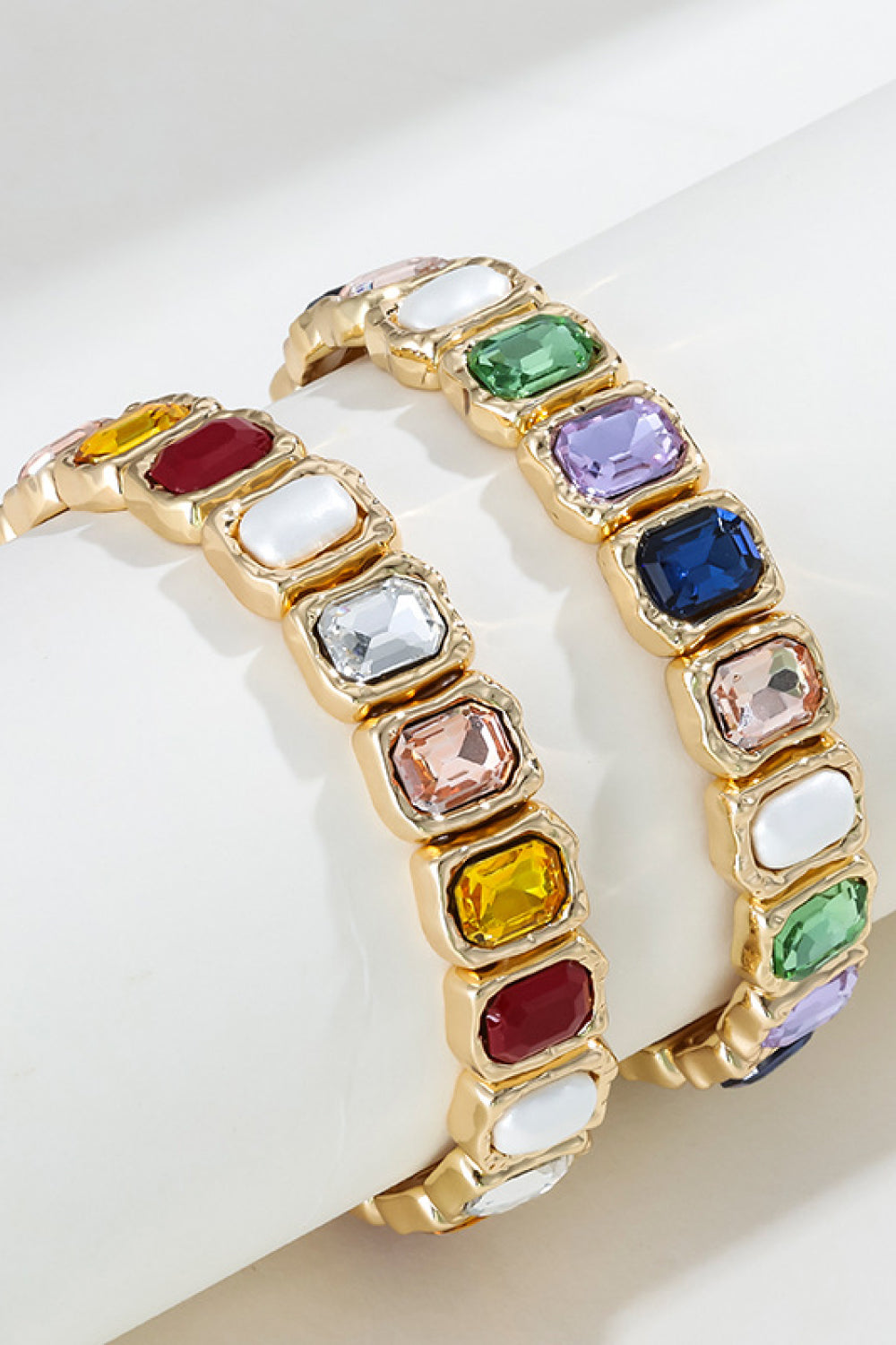 Glass Stone Alloy Bracelet - Nicole Lee Apparel