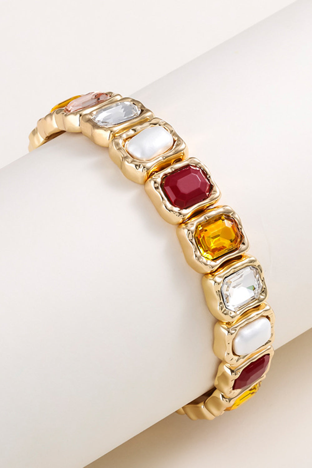 Glass Stone Alloy Bracelet - Nicole Lee Apparel