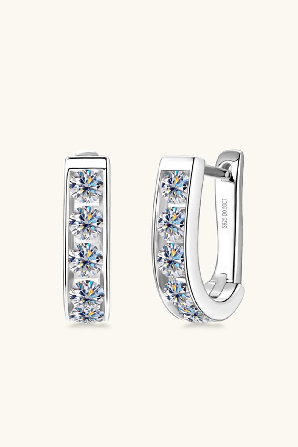 1 Carat Moissanite 925 Sterling Silver Earrings - Nicole Lee Apparel