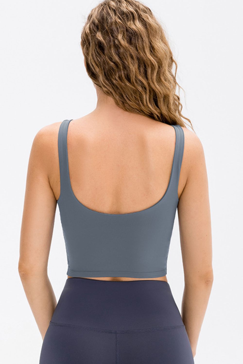 Cropped Scoop Neck Active Tank Top - Nicole Lee Apparel