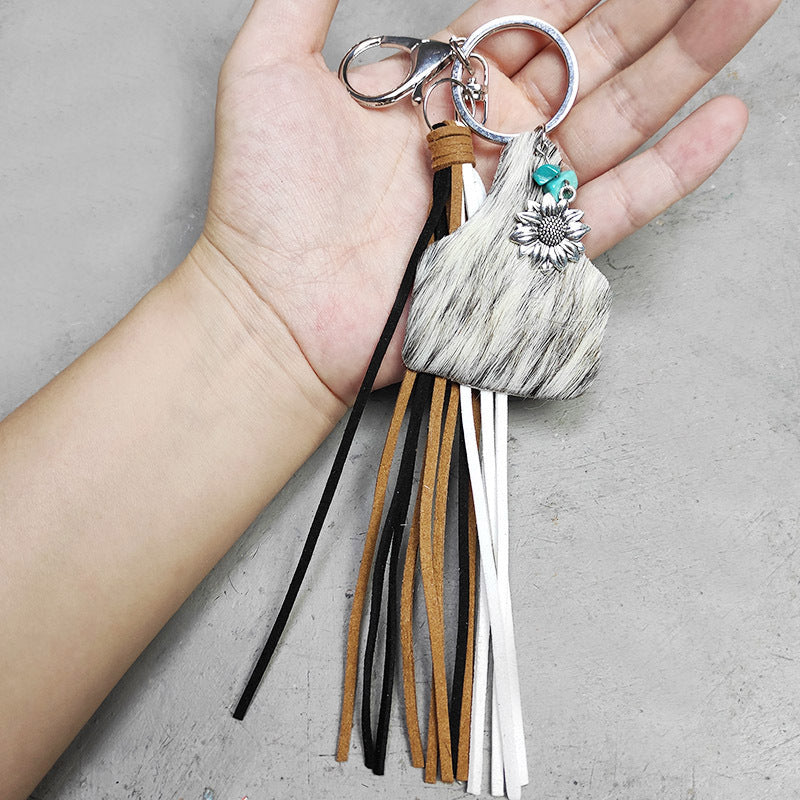 Turquoise Fringe Detail Key Chain - Nicole Lee Apparel