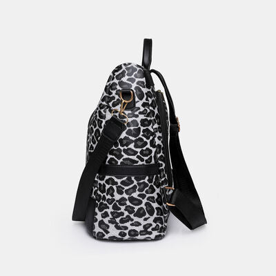 Leopard PU Leather Backpack Bag - Nicole Lee Apparel