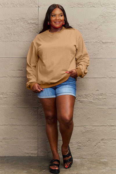 Simply Love Full Size IF I'M TOO MUCH THEN GO FIND LESS Round Neck Sweatshirt - Nicole Lee Apparel