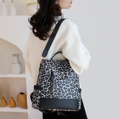Leopard PU Leather Backpack Bag - Nicole Lee Apparel