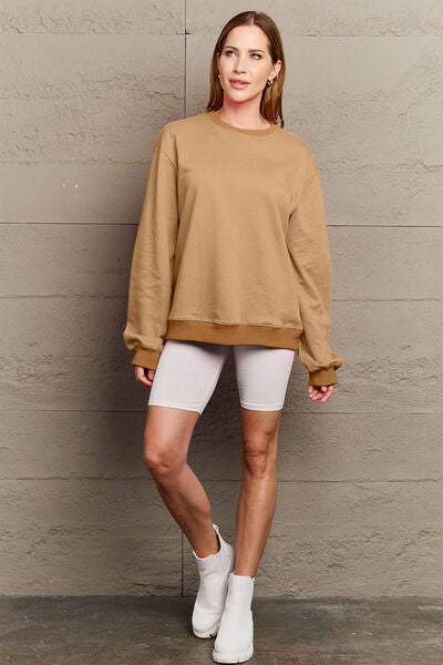 Simply Love Full Size IF I'M TOO MUCH THEN GO FIND LESS Round Neck Sweatshirt - Nicole Lee Apparel