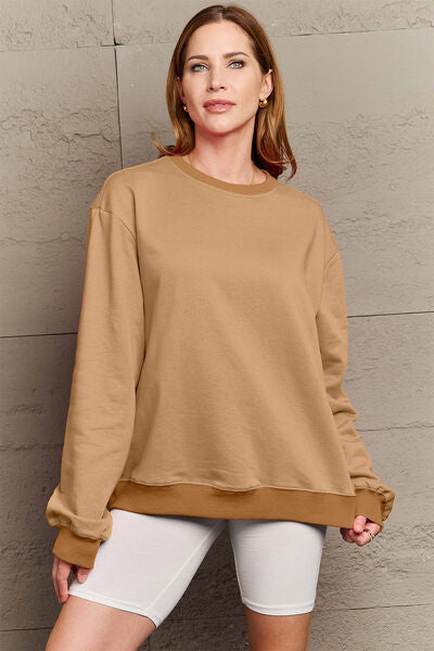 Simply Love Full Size IF I'M TOO MUCH THEN GO FIND LESS Round Neck Sweatshirt - Nicole Lee Apparel