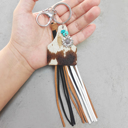 Turquoise Fringe Detail Key Chain - Nicole Lee Apparel