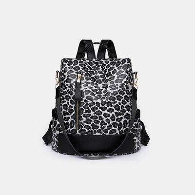 Leopard PU Leather Backpack Bag - Nicole Lee Apparel