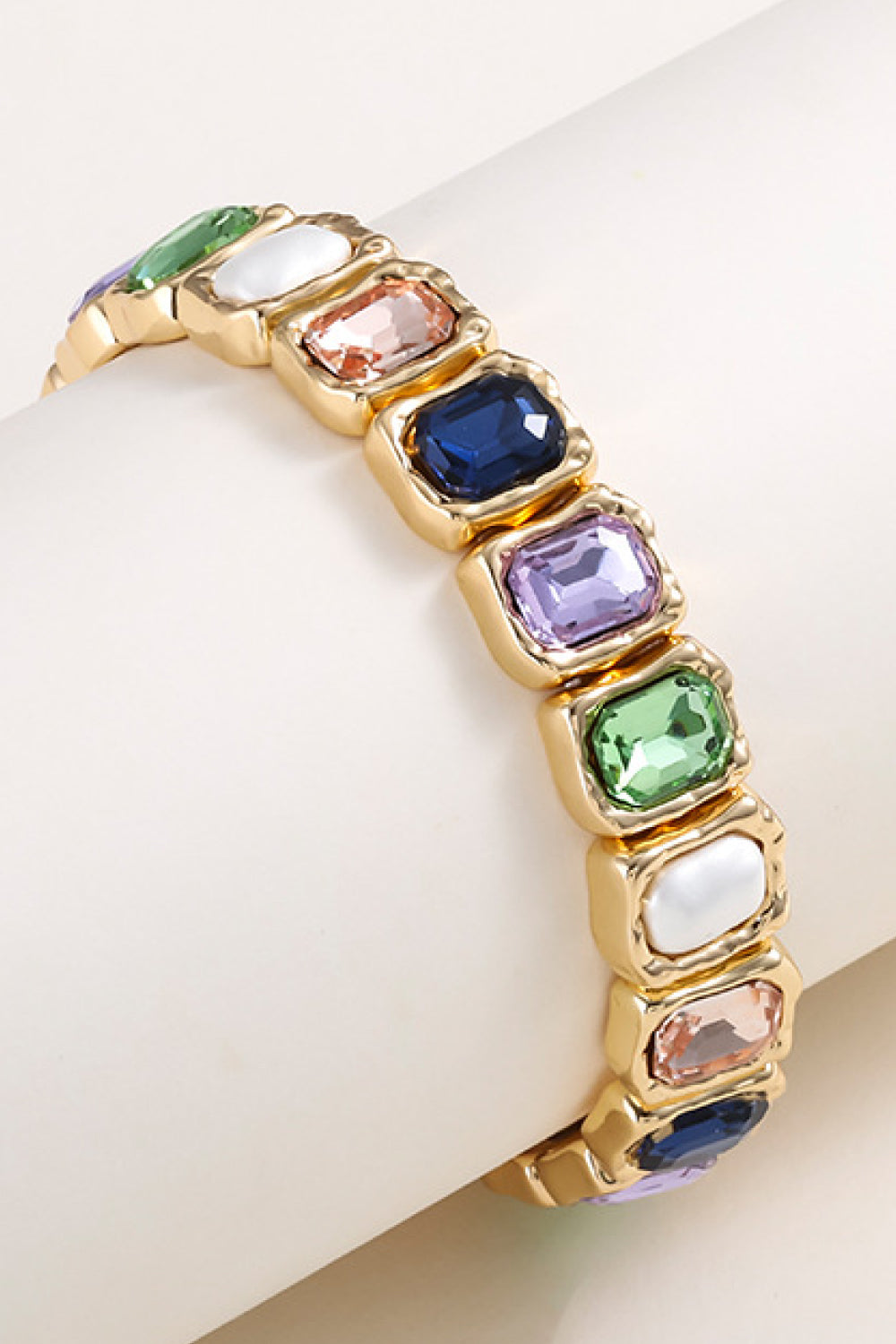 Glass Stone Alloy Bracelet - Nicole Lee Apparel