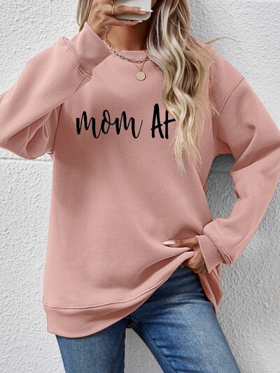 Letter Graphic Dropped Shoulder Sweatshirt - Nicole Lee Apparel